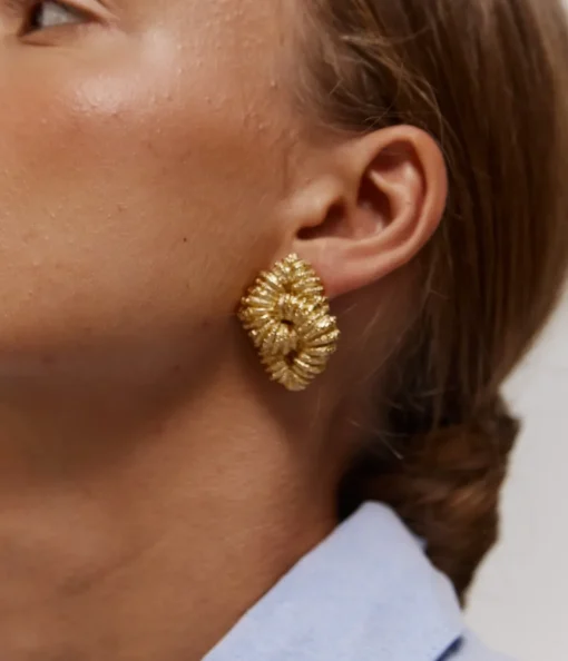 Loto Earrings in Gold
