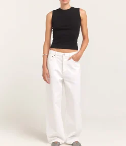 Low Slung Baggy Jean in Milkshake