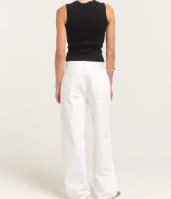 Low Slung Baggy Jean in Milkshake