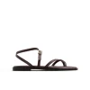 Lucia Leather Sandal in Walnut