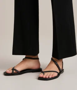 Lucia Leather Sandal in Walnut