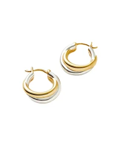 Lucy Williams X Missoma Mini Entwine Mixed Metal Hoops