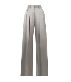 Luisa High Waisted Pant in Silver