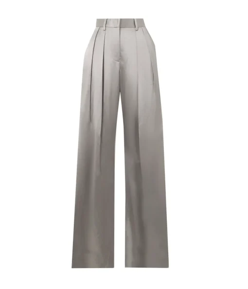 Luisa High Waisted Pant in Silver
