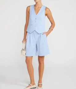 Luisa Long Short in Periwinkle