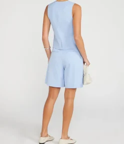 Luisa Long Short in Periwinkle