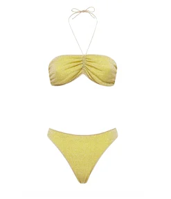 Lumiere Bandeau Bikini in Citron