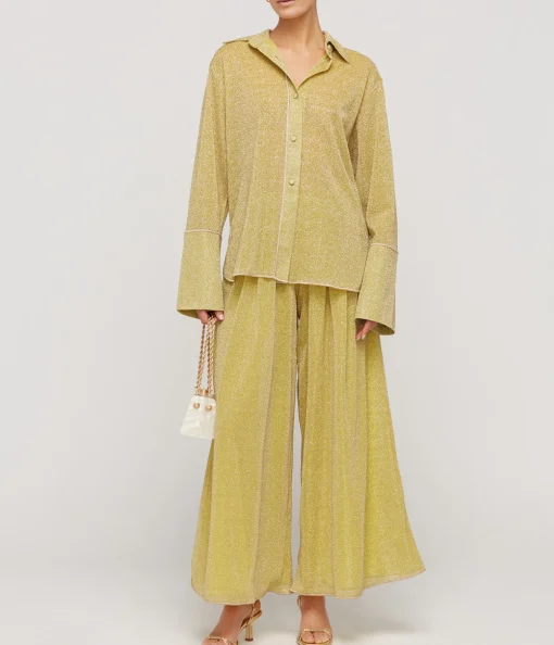 Lumiere Wide Leg Pants in Citron