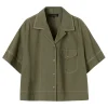 Maddy Short Sleeve Shirt in Khaki