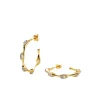 Magma Gemstone Large Hoop Earrings in Gold