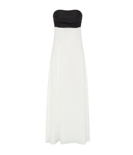 Marcia Maxi Linen Dress in Ivory