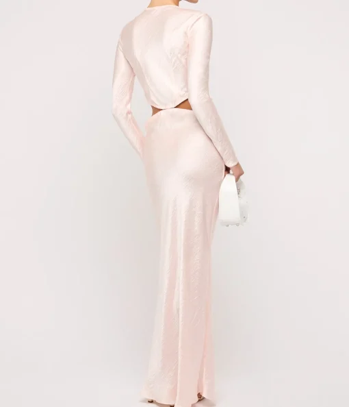 Martha Long Sleeve Maxi Dress in Pink