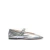 Mary Jane Ballet Flat in Silver