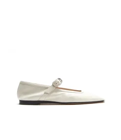 Mary Jane Ballet Flat in Ecru