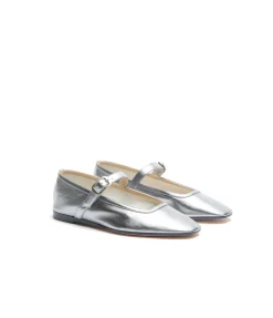 Mary Jane Ballet Flat in Silver