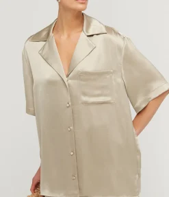 Mason Relaxed Shirt in Taupe