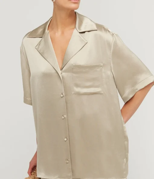 Mason Relaxed Shirt in Taupe