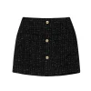 Mateo Skirt in Black Tweed