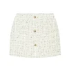 Mateo Skirt in Cream Tweed