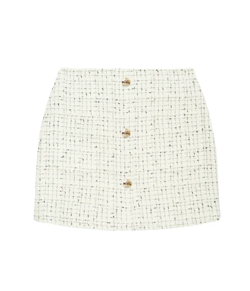 Mateo Skirt in Cream Tweed