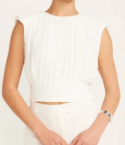Matilda Crop Top in Ivory