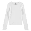 Max Fitted Long Sleeve Tee in White