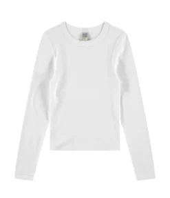 Max Fitted Long Sleeve Tee in White