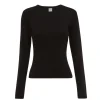 Max Fitted Long Sleeve Tee in Black