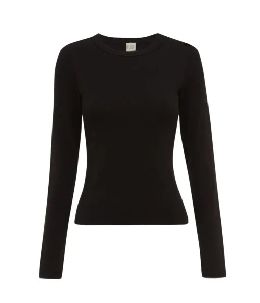 Max Fitted Long Sleeve Tee in Black