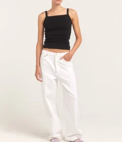 May Square Neck Cami in Black