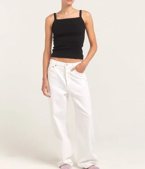 May Square Neck Cami in Black
