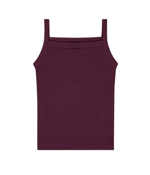 May Square Neck Cami in Choco Plum