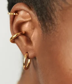 Medium Tunnel Hoop in Gold