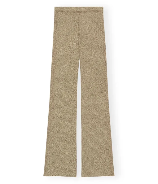 Melange Knit Pants in Brandy Brown