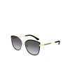 Metal Large Cat-eye Sunglasses in Black