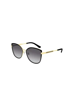 Metal Large Cat-eye Sunglasses in Black