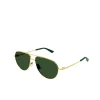 Metal Pilot Frame Sunglasses in Gold