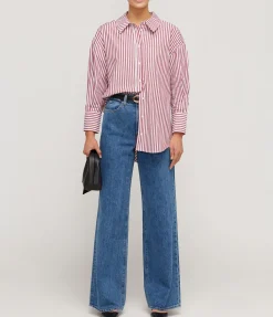 Mika Shirt in Red and White Stripe