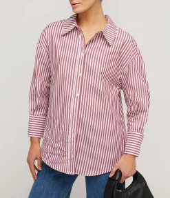 Mika Shirt in Red and White Stripe