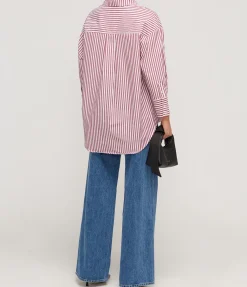 Mika Shirt in Red and White Stripe