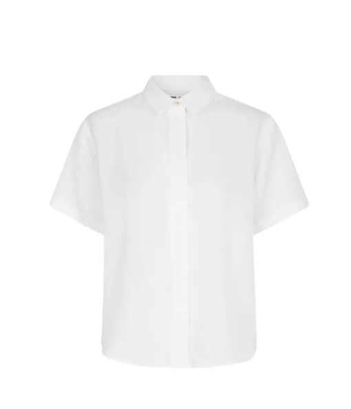 Mina Short Sleeve Shirt in White