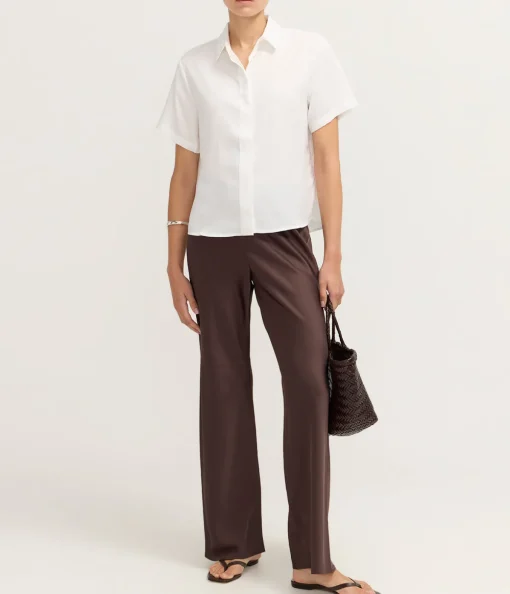 Mina Short Sleeve Shirt in White