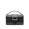 Mini Satchel with Flat Handle in Black