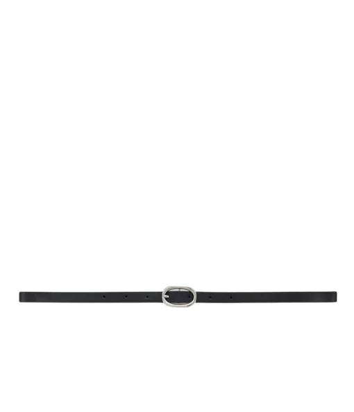 Mini Signature Link Belt in Black and Silver