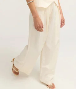 Minimal Fold Trousers in Ivory