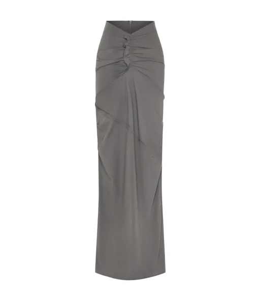 Minimal Ruffle Skirt in Slate