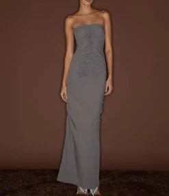 Minimal Ruffle Skirt in Slate