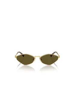 Miu Miu Irregular Sunglasses in Dark Brown