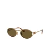 Miu Miu Oval Sunglasses in Brass Gold