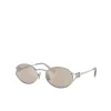 Miu Miu Oval Sunglasses in Silver